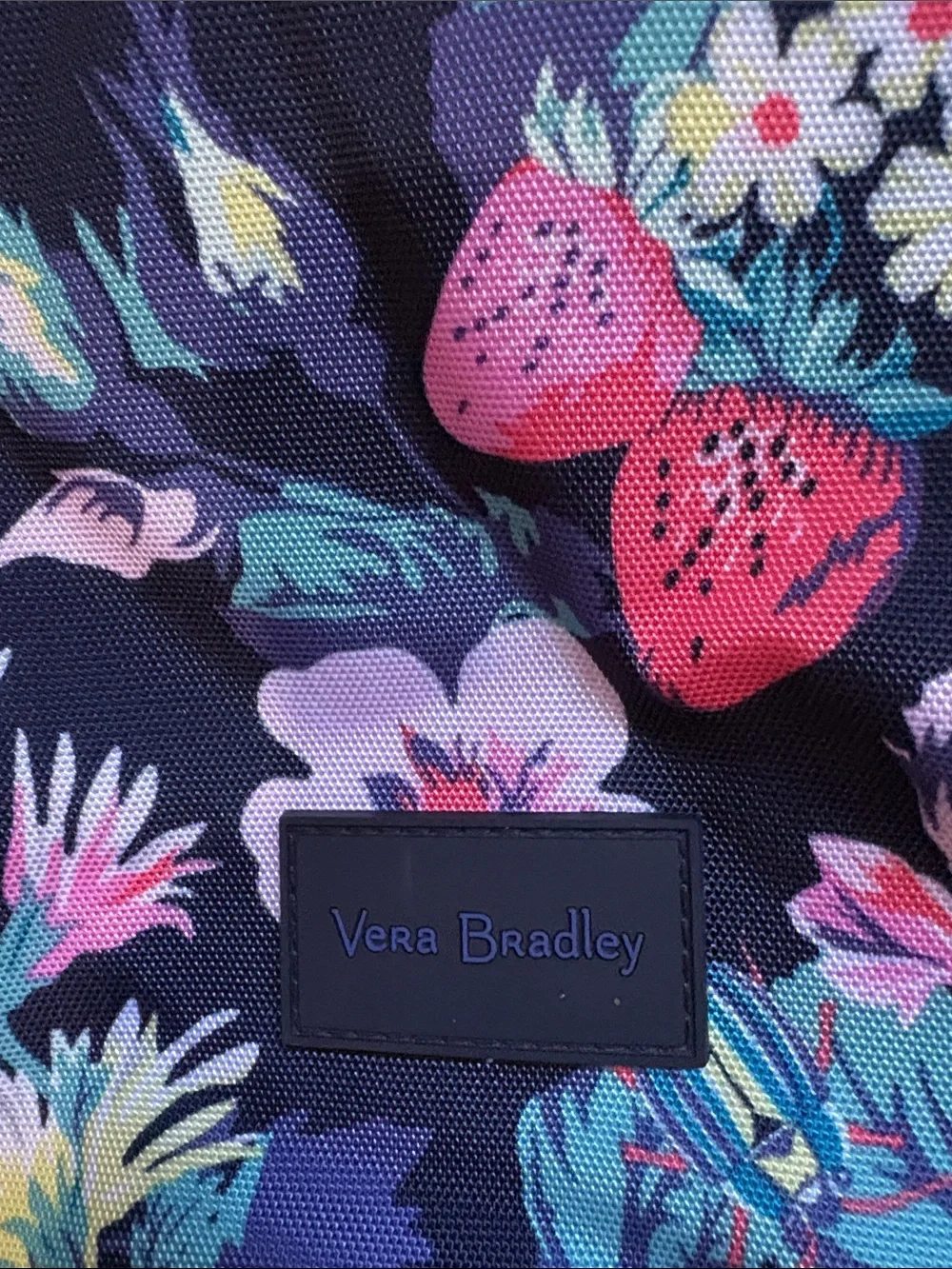 Vera Bradley in garden picnic navy crossbody bag
